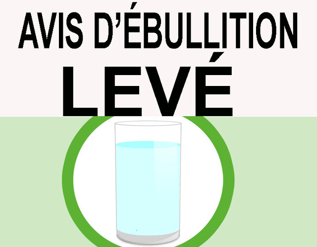 Fin de l'avis d'ébullition