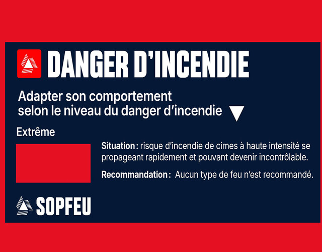 Attention danger d'incendie!